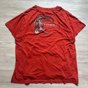Vintage O'Neill Surfing Graphic T-Shirt Men's Medium Red Surfwear Y2K Skate